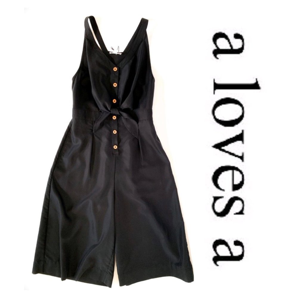 A Loves A Black Button Down Jumpsuit